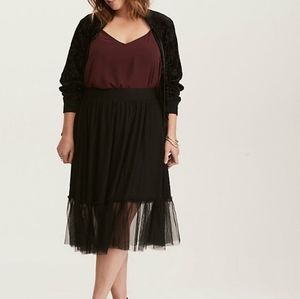 Torrid Mesh Illusion Skater Skirt Size 3